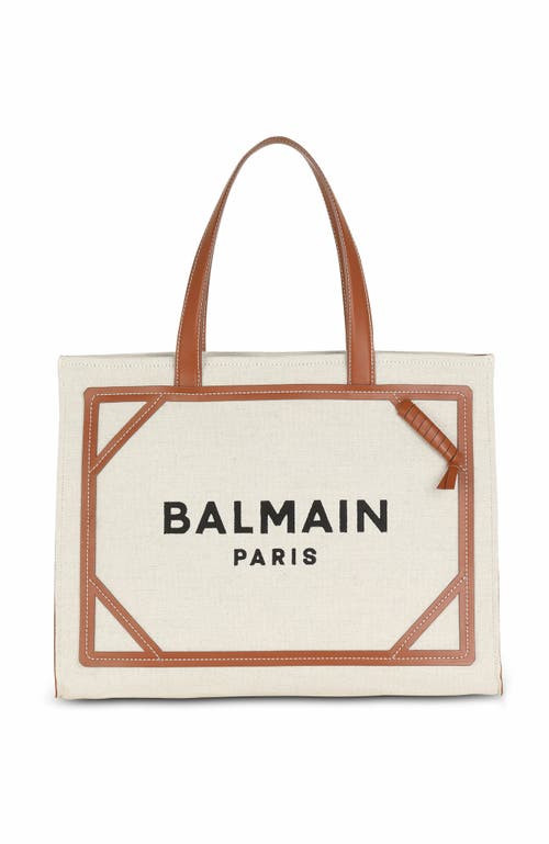 Balmain Women's B-army Medium Canvas And Leather Tote Bag