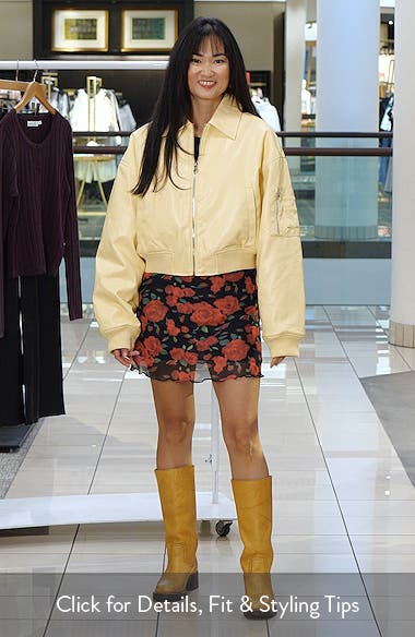 EDIKTED Zayna Faux Leather Bomber Jacket (Women) | Nordstrom