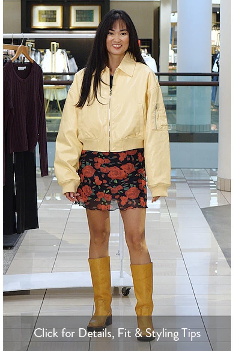 Zayna Faux Leather Bomber Jacket video