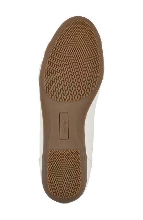 Cliffs By White Mountain Calming Buckle Strap Flat In White Smooth