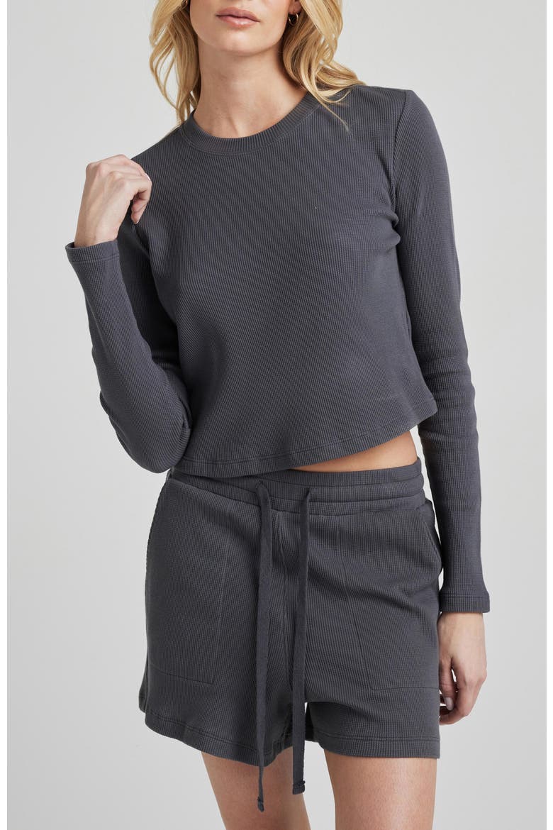 Organic Cotton Long Sleeve Crew, Main, color, Charcoal