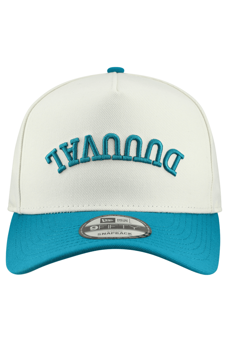 Men's New Era  Cream Jacksonville Jaguars Upside Down 9FIFTY A-Frame Snapback Hat, Alternate, color, Cream
