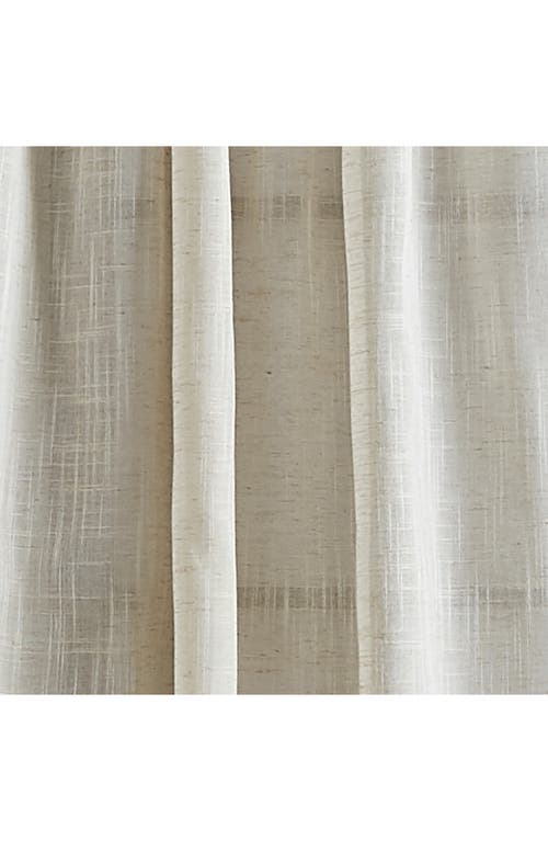 Dkny Set Of 2 Classic Sheer Jute Tab Curtain Panels In Linen