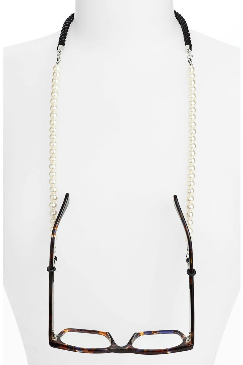 'Pearls' Eyewear Chain (Nordstrom Exclusive), Alternate, color, PEARL/ BLACK