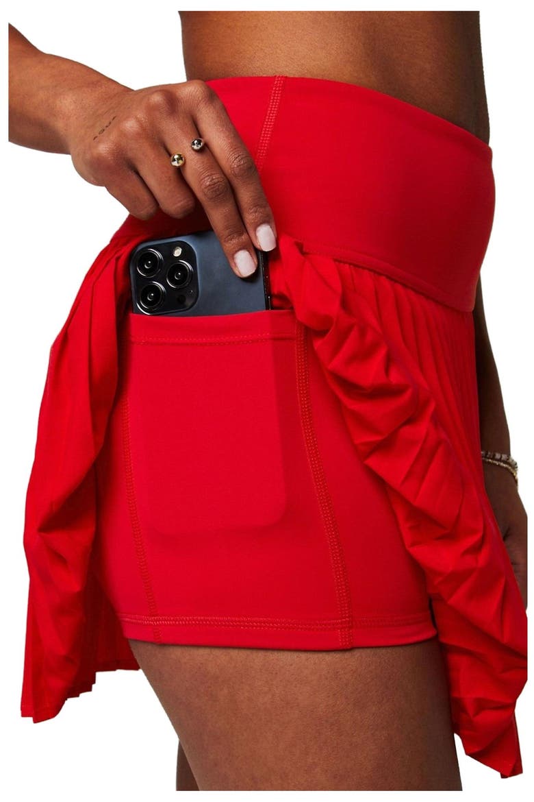 Women's Hot Shot Pleated Skirt, Alternate, color, Heated Red