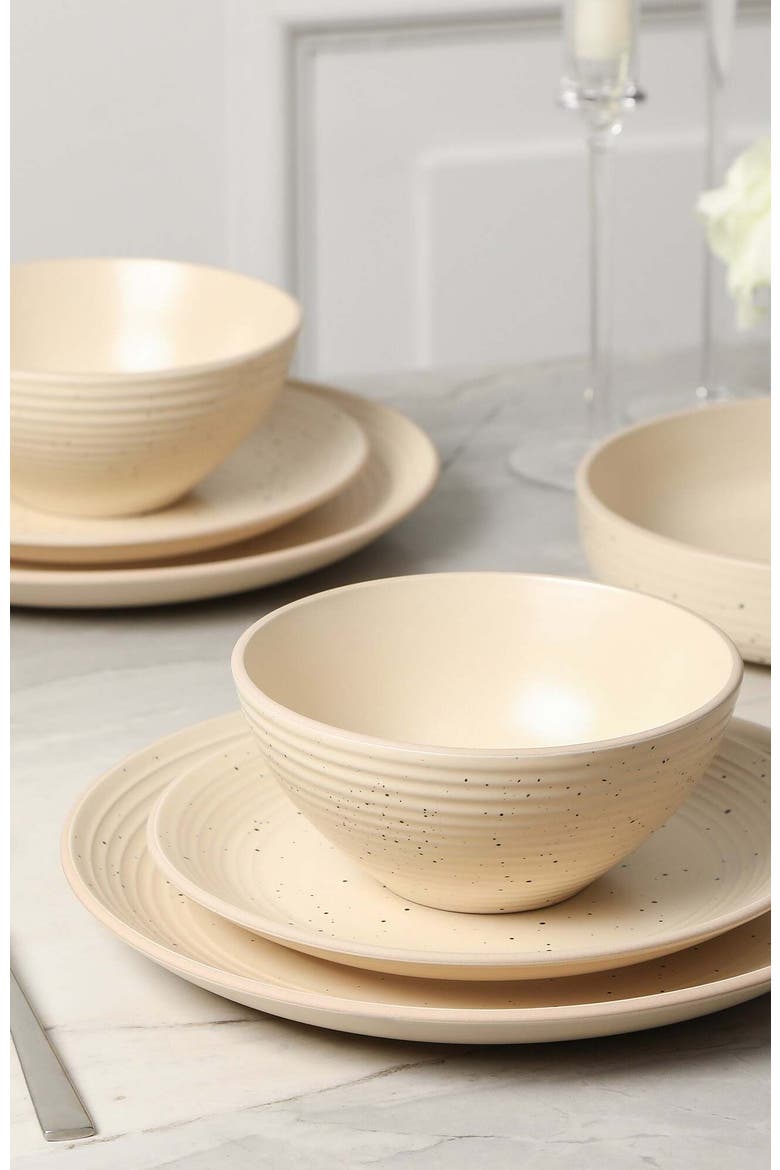 Lauren Stoneware 16-Piece Dinnerware Set, Alternate, color, Beige