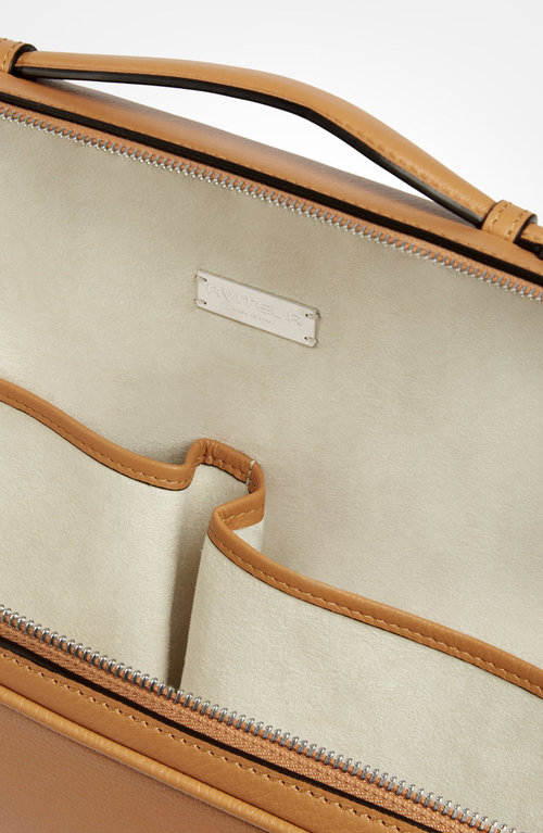Aviteur Cristallo Soft Laptop Briefcase In Brown