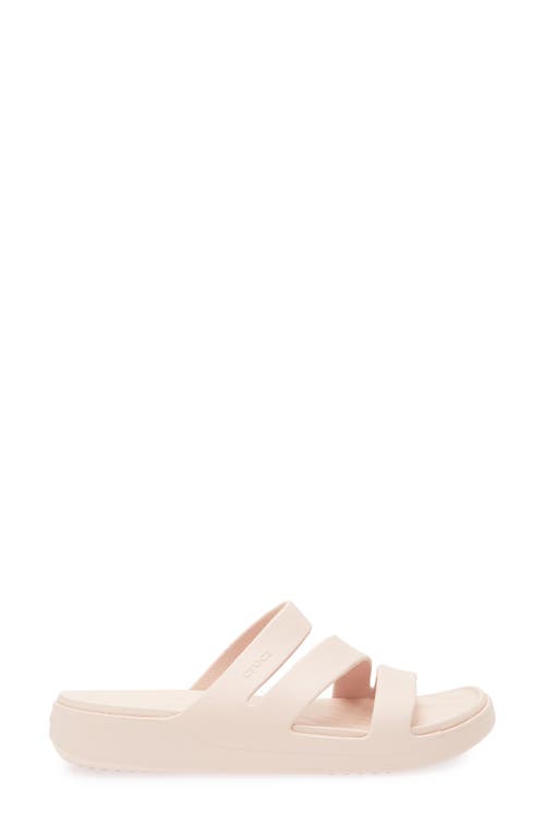 Crocs Getaway Strappy Slide Sandal In Quartz