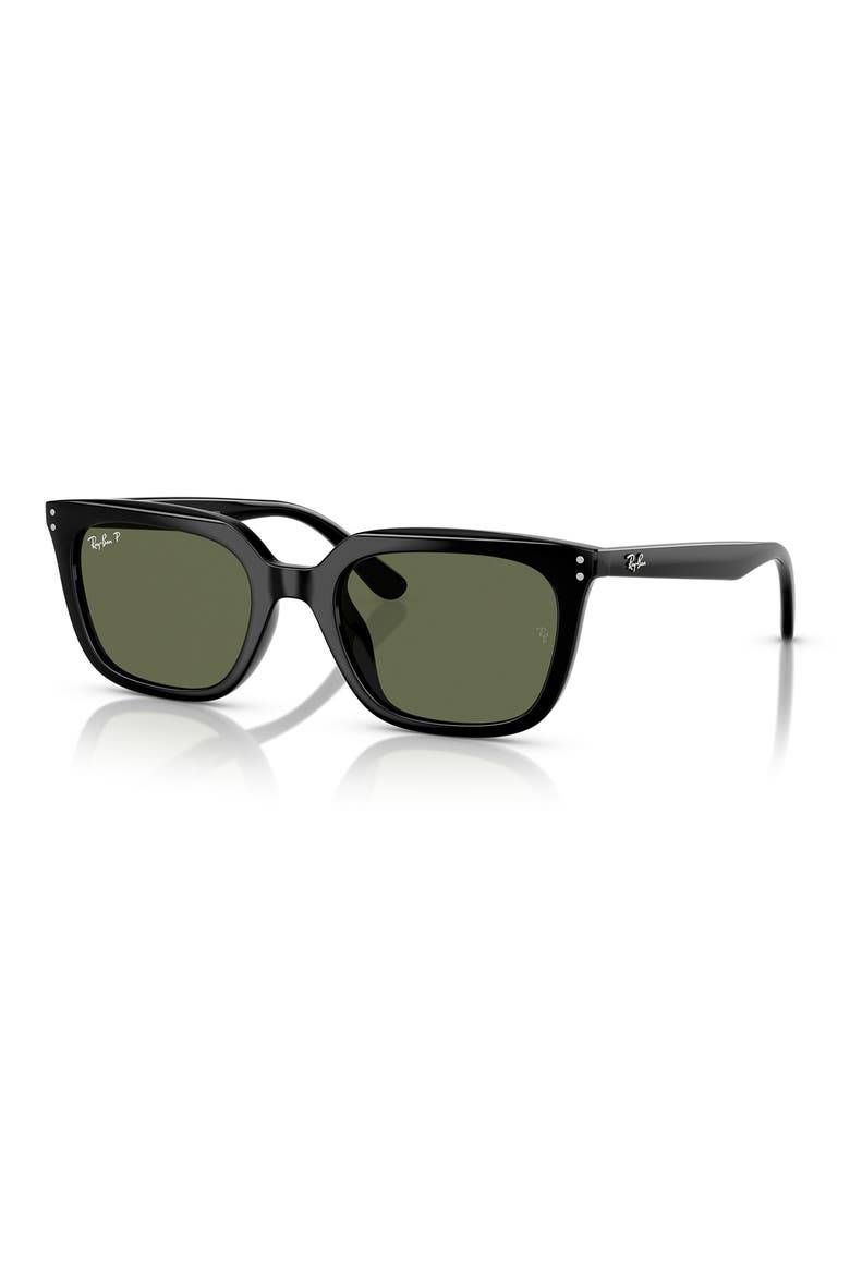 54mm Square Sunglasses, Alternate, color, BLACK