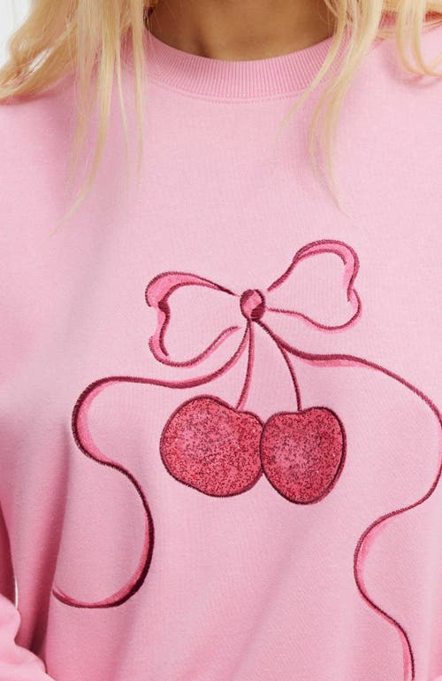 Cotton On Body Novelty Sleep Fleece In Washed Pink Cherry Bow