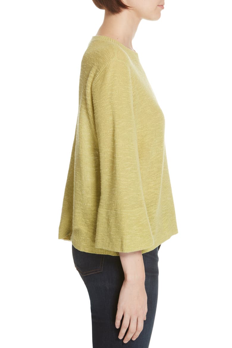 Linen & Cotton Sweater, Alternate, color, VERBENA