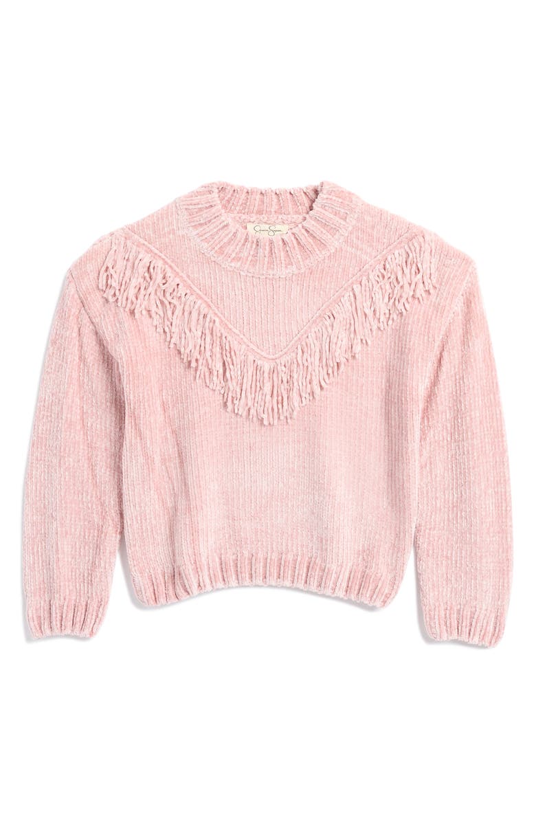 Jessica Simpson Kids' Chenille Fringe Sweater, Main, color, 