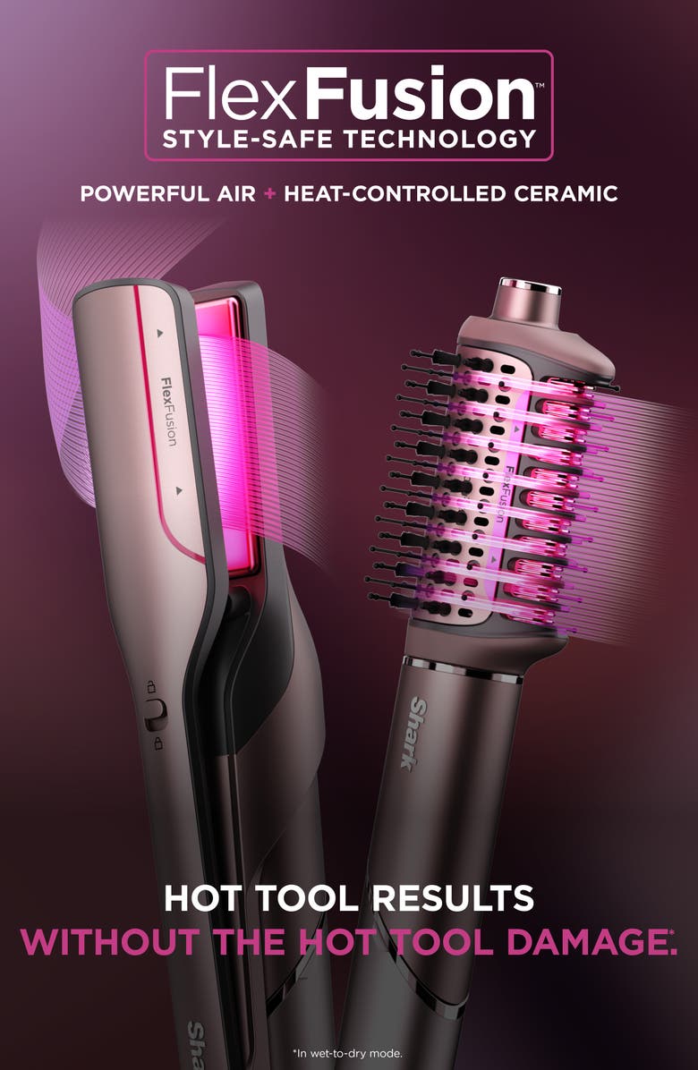 SHARK FlexFusion<sup>™</sup> Air & Ceramic System with Air Straightener for Straight & Wavy Hair, Alternate, color, Cosmic Blush