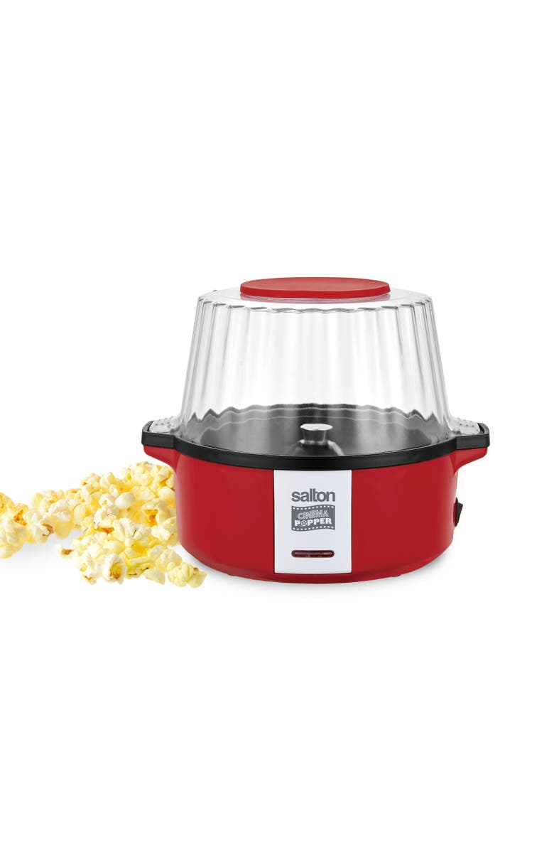 Salton Cinema Popper Stir Popcorn Maker - Red, Main, color, Red