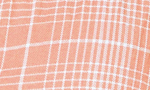 Foxcroft Cici Plaid Non-iron Cotton Blend Tunic In Pumpkin Spice