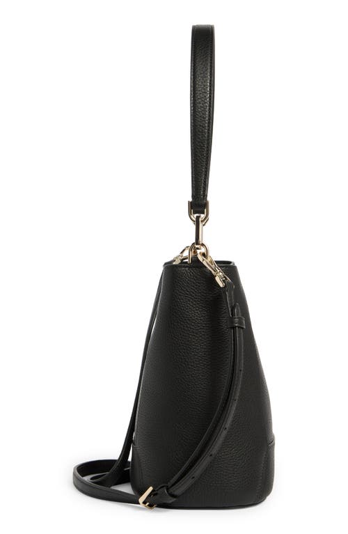 Kate Spade New York Lena Pebbled Leather Bucket Bag In Black