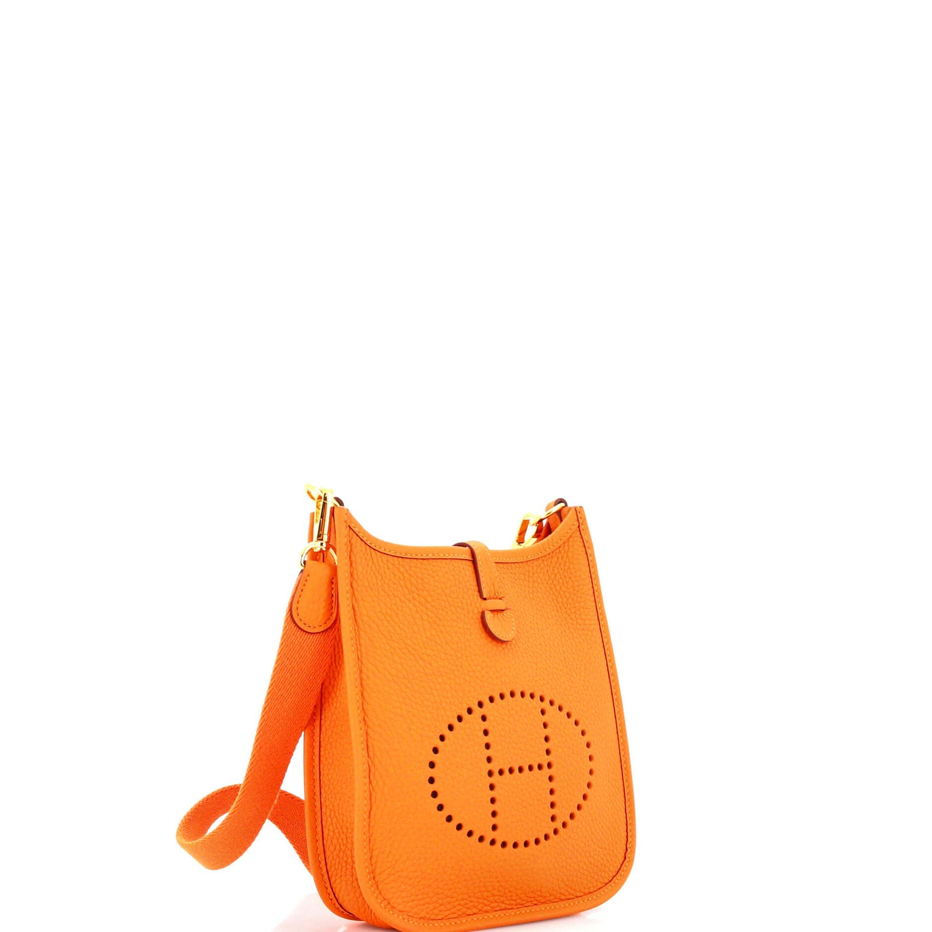 Pre-Owned Hermes Evelyne Bag Gen III Clemence TPM, Alternate, color, Orange H