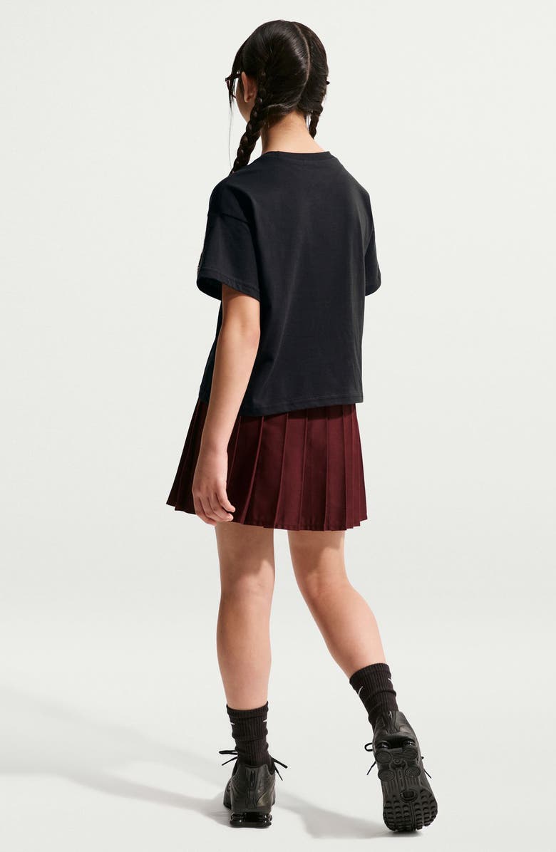 Nike Kids' Sportswear Essentials Bloom Boxy T-Shirt, Alternate, color, Black/ Platinum Tint