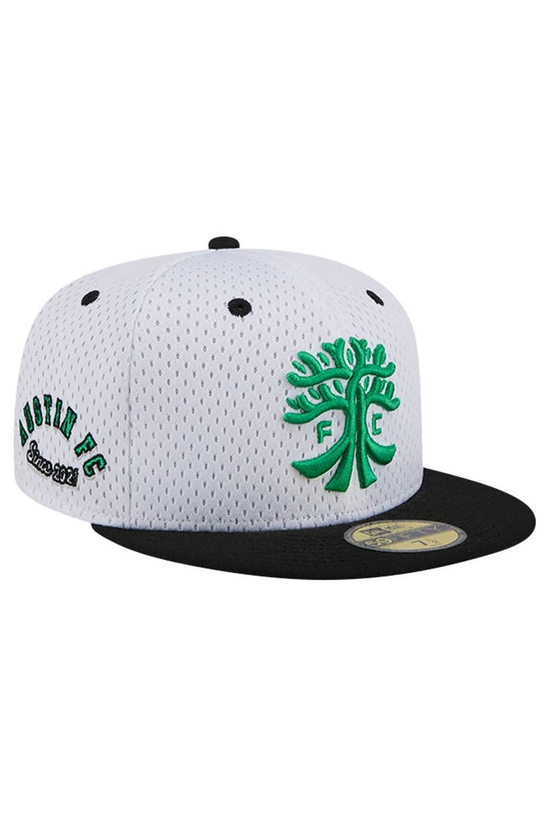 Men's New Era Gray Austin FC Throwback Mesh 59FIFTY Fitted Hat, Alternate, color, White