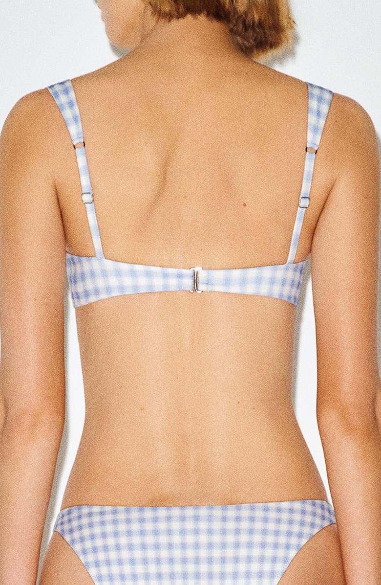 Reformation Viola Underwire Bikini Top, Alternate, color, Crystal Check
