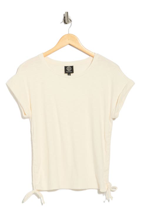 Shirred Side Tie T-Shirt