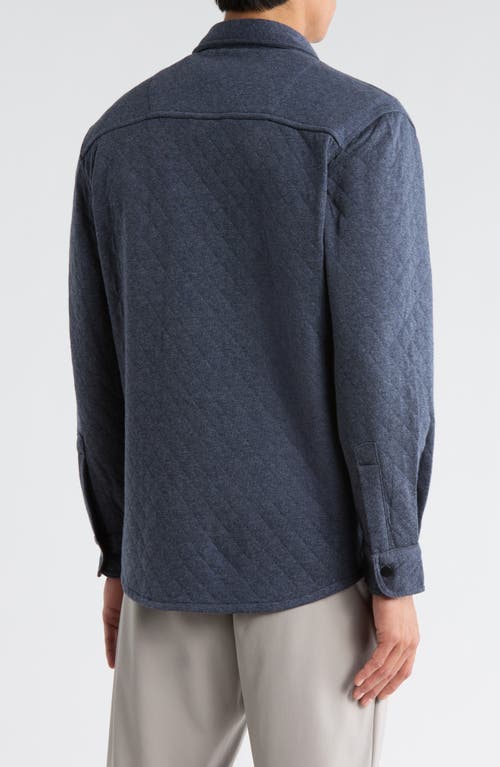 Vintage 1946 Quilted Shirt Jacket In Blue