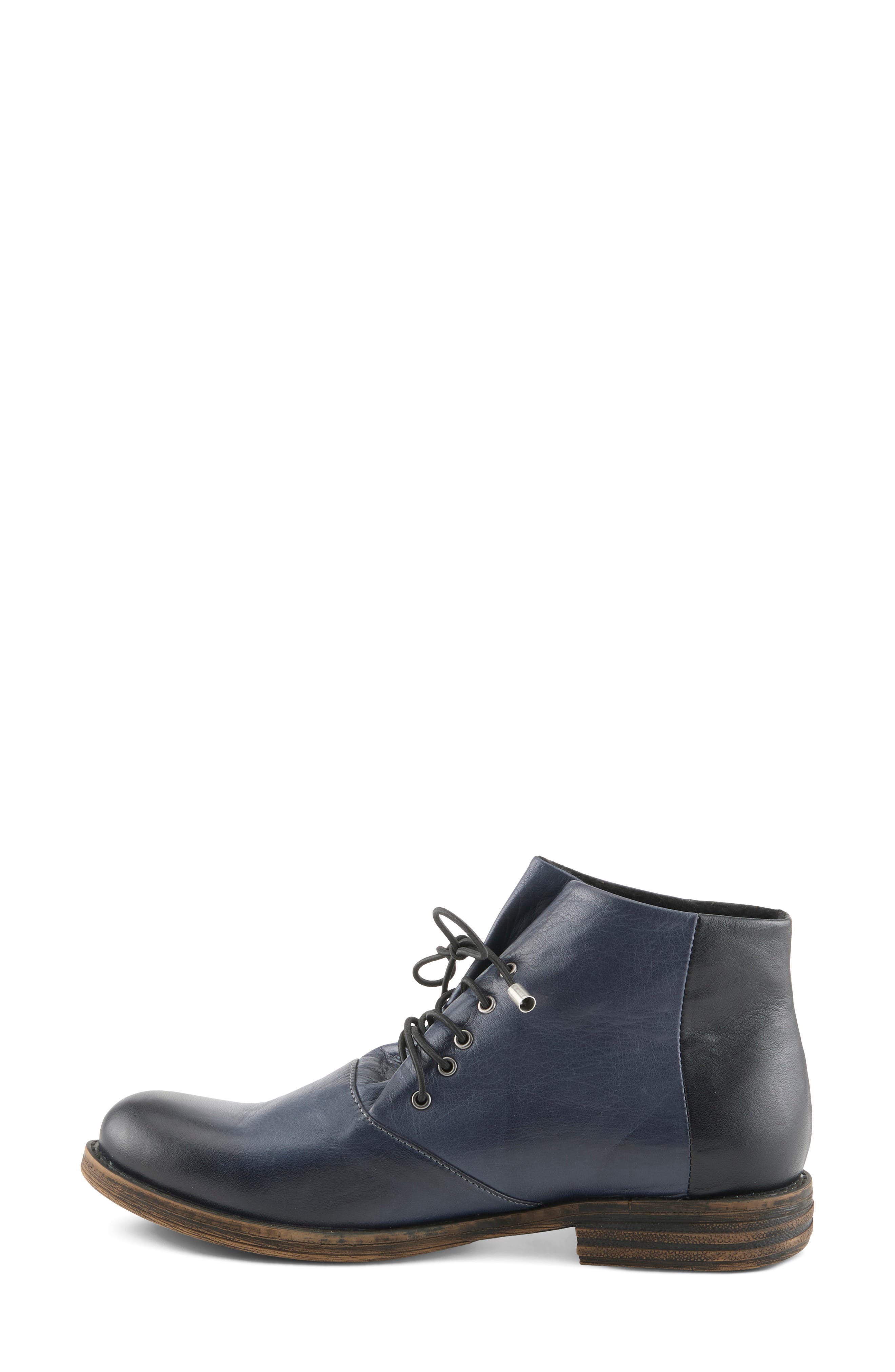 Marable Leather Bootie, Alternate, color, NAVY MULTI