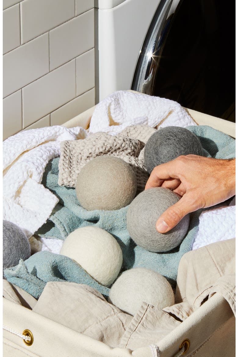 Pack of 6 Wool Dryer Balls, Alternate, color, GREY