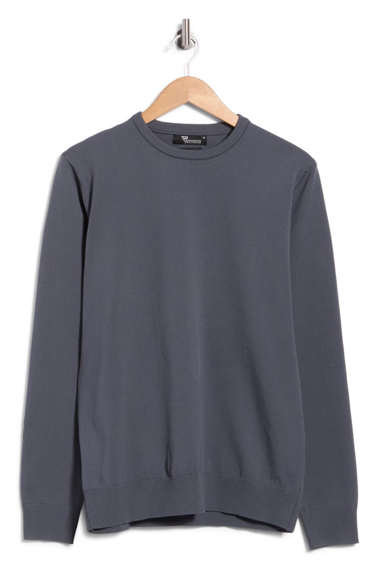 Classic Crewneck Sweater, Main, color, CHARCOAL