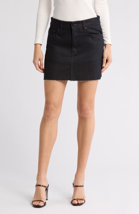 Alma Fray Denim Miniskirt