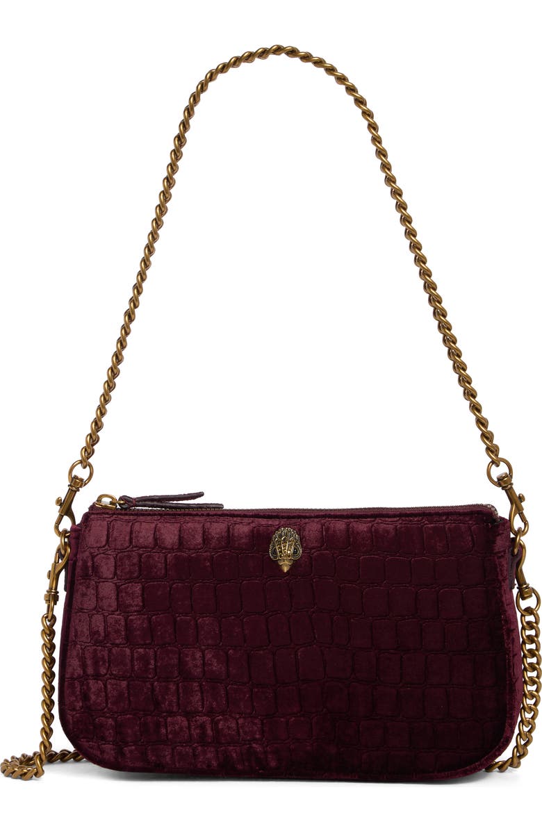 Kurt Geiger London Kew Pouch Crossbody Bag, Main, color, Wine