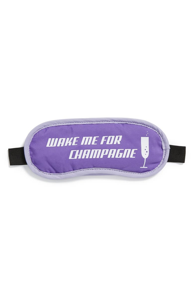 Flight 001 'Wake Me for Champagne' Sleep Mask, Main, color, 