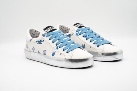 Fiducia Italian Denim Canvas Evil Eye Sneaker