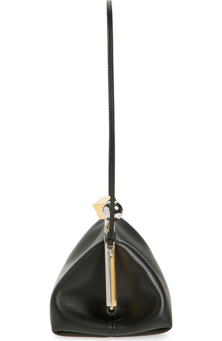 Jacquemus Le Berlingot Leather Frame Handbag, Alternate, color, Black 990