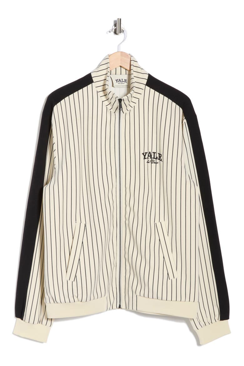 Yale Track Jacket, Alternate, color, IVORY/ BLACK
