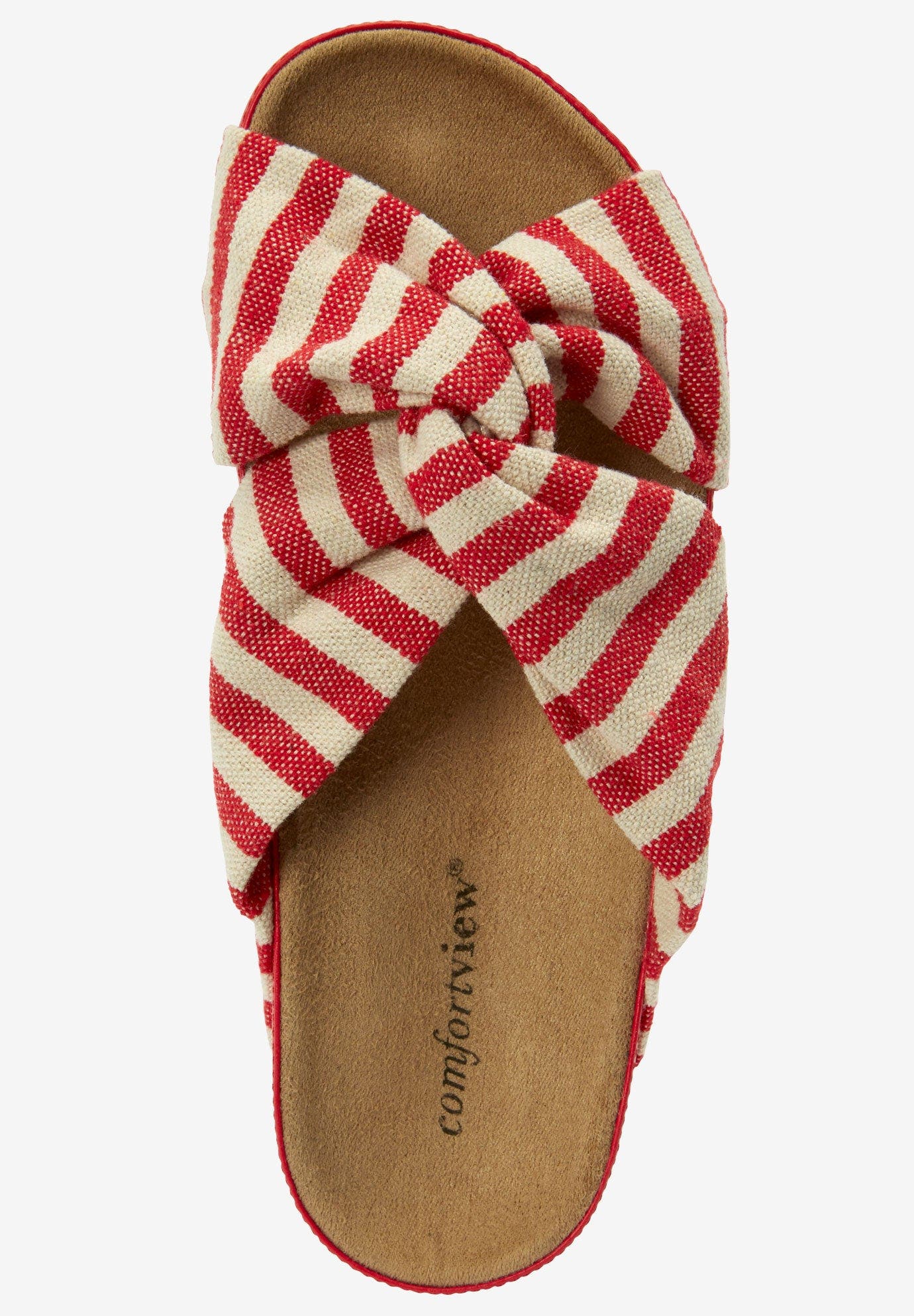 Comfortview The Reese Slip On Footbed Sandal, Alternate, color, Black