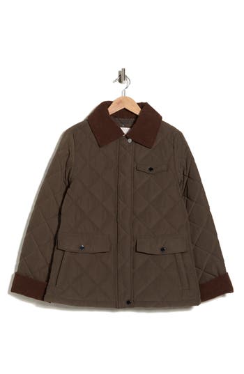 Lucky Brand Hunting Diamond Quilted Jacket In Green