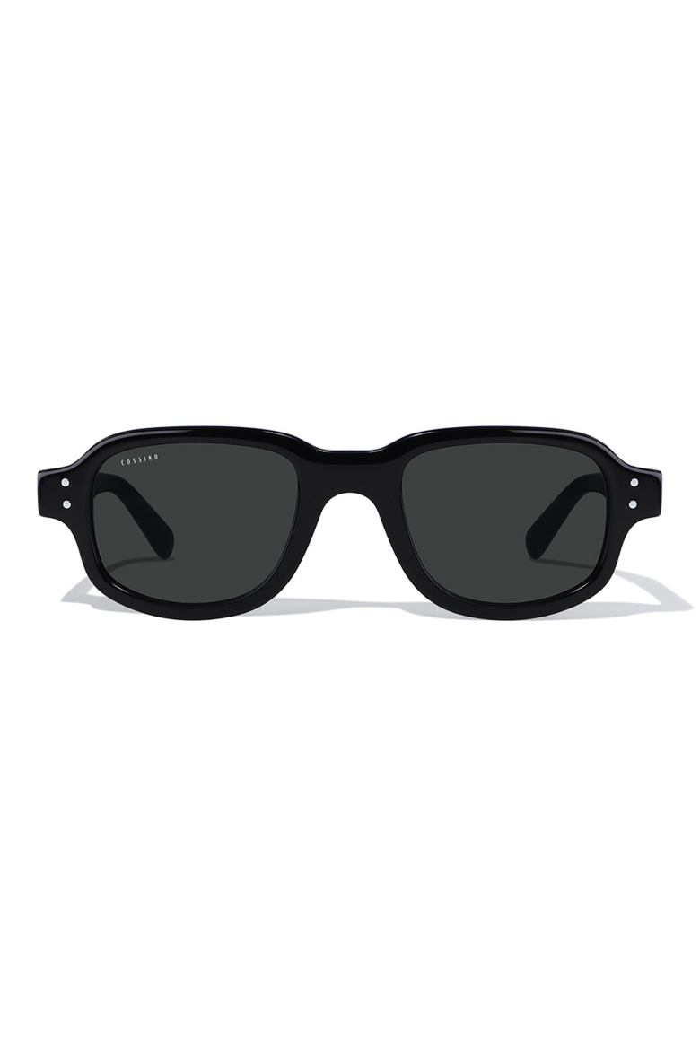 Tres 48mm Rectangle Acetate Sunglasses, Main, color, Black