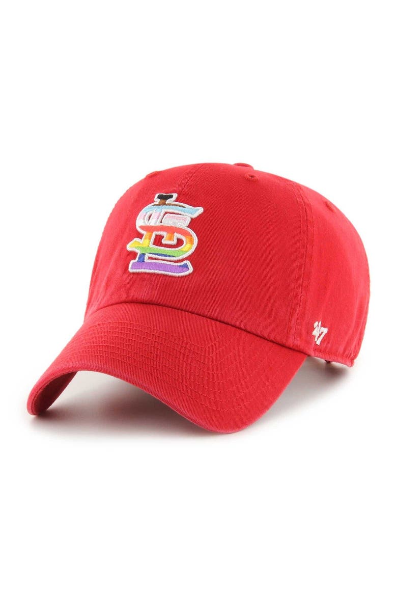 Men's '47  Red St. Louis Cardinals Team Pride Clean Up Adjustable Hat, Main, color, Red