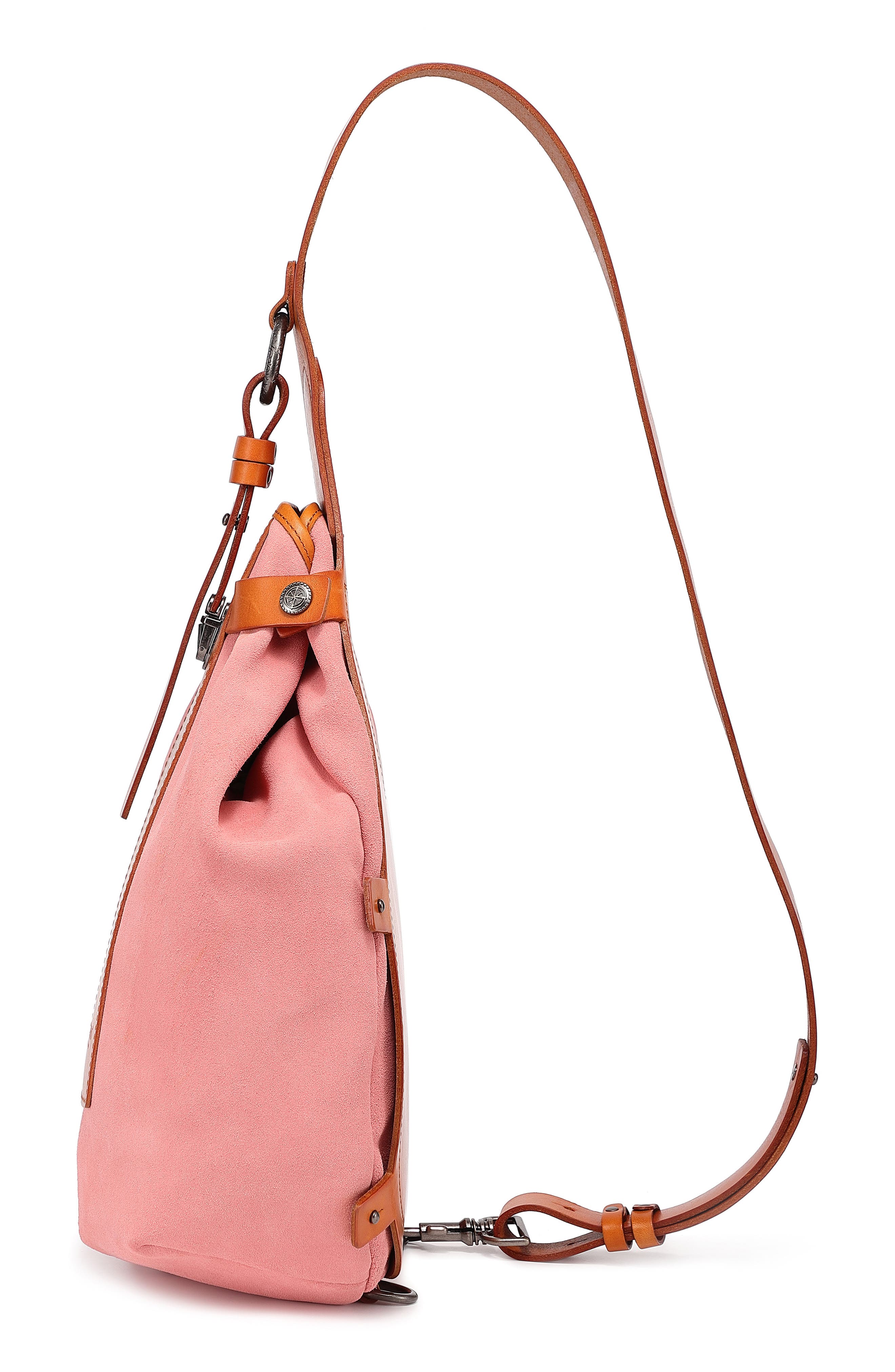 Daisy Leather Trim Sling Bag, Alternate, color, PINK