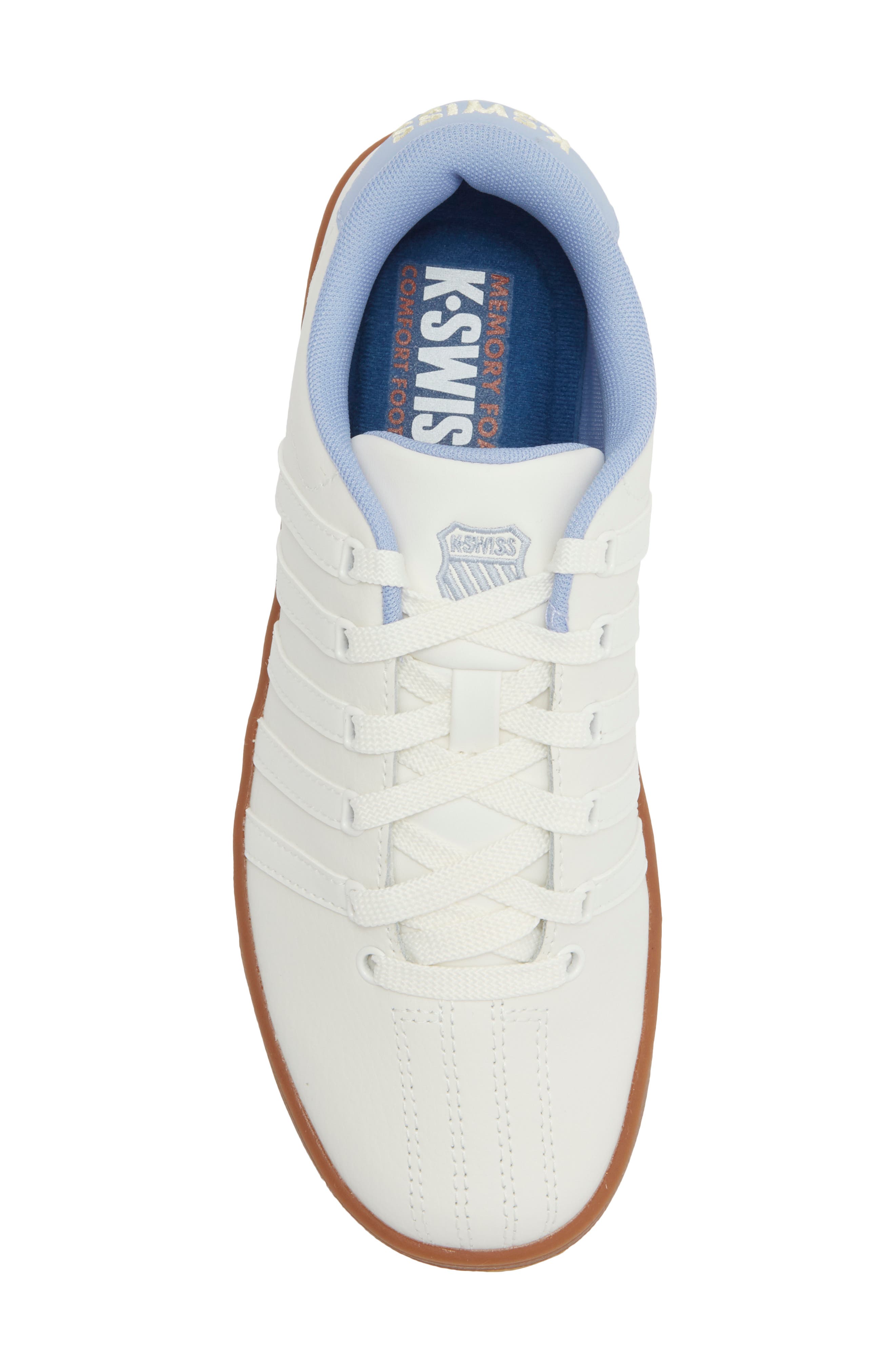 K-Swiss Court Pro II CMF Leather Sneaker, Alternate, color, Blanc/ Brunnera Blue/ Gum-M