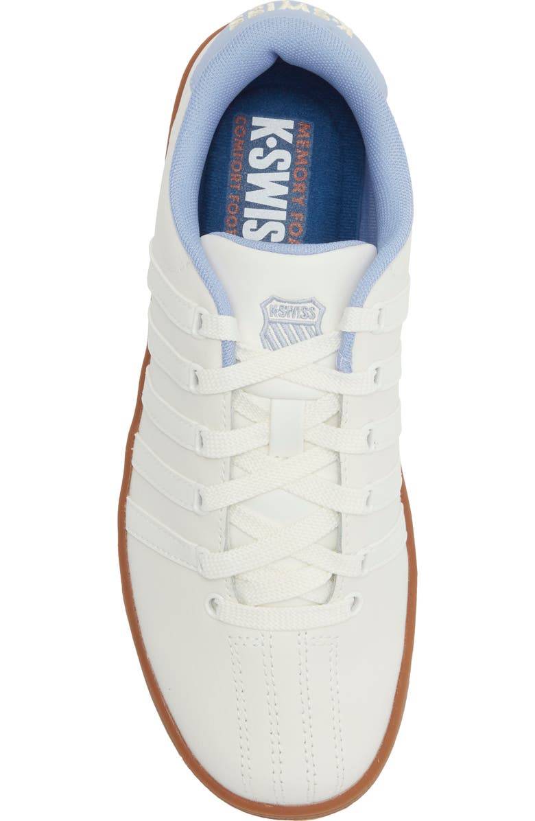 K-Swiss Court Pro II CMF Leather Sneaker, Alternate, color, Blanc/ Brunnera Blue/ Gum-M