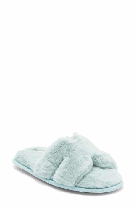 Honeydew H Band Plush Faux Fur Slipper