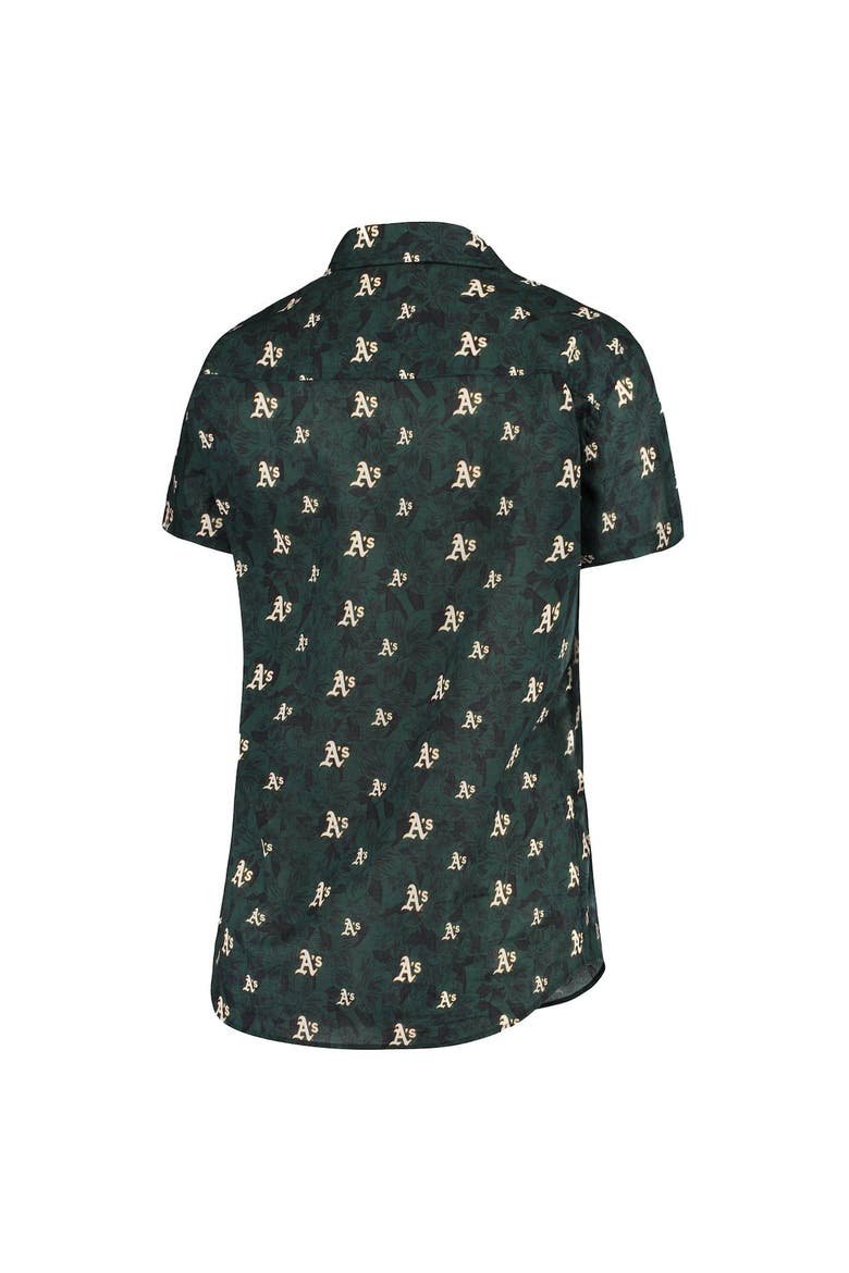 Women's FOCO Green Oakland Athletics Floral Button Up Shirt, Alternate, color, Green