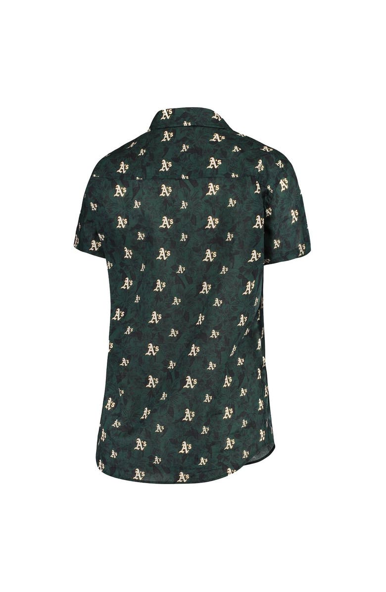 FOCO Women's FOCO Green Oakland Athletics Floral Button Up Shirt, Alternate, color, Green