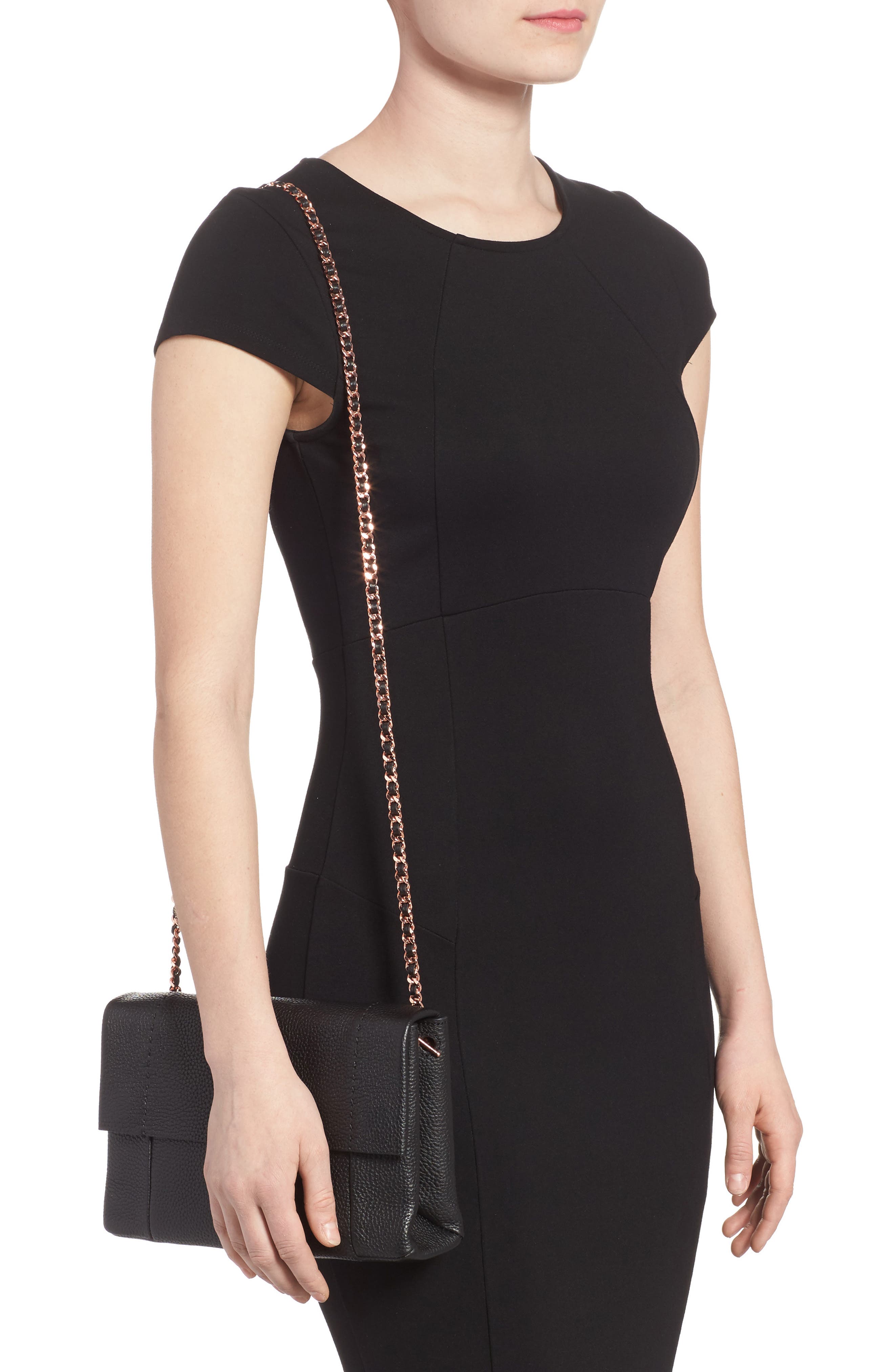 Ted Baker London Parson Leather Crossbody Bag, Alternate, color, 