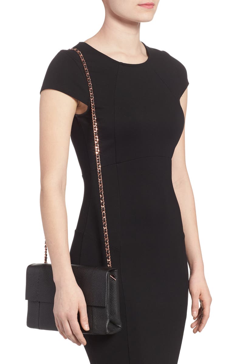 Ted Baker London Parson Leather Crossbody Bag, Alternate, color,