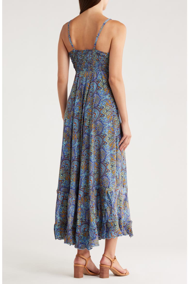 Floral V-Neck Maxi Dress, Alternate, color, PURPLE