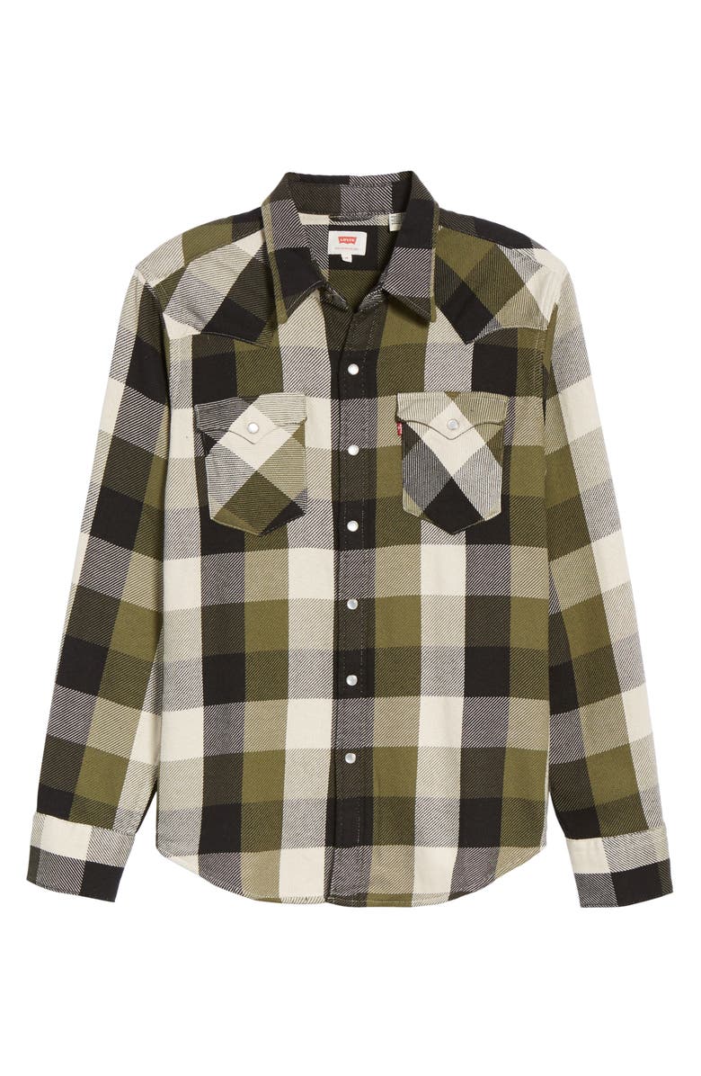 Levi's<sup>®</sup> 'Barstow' Denim Western Shirt, Alternate, color, 