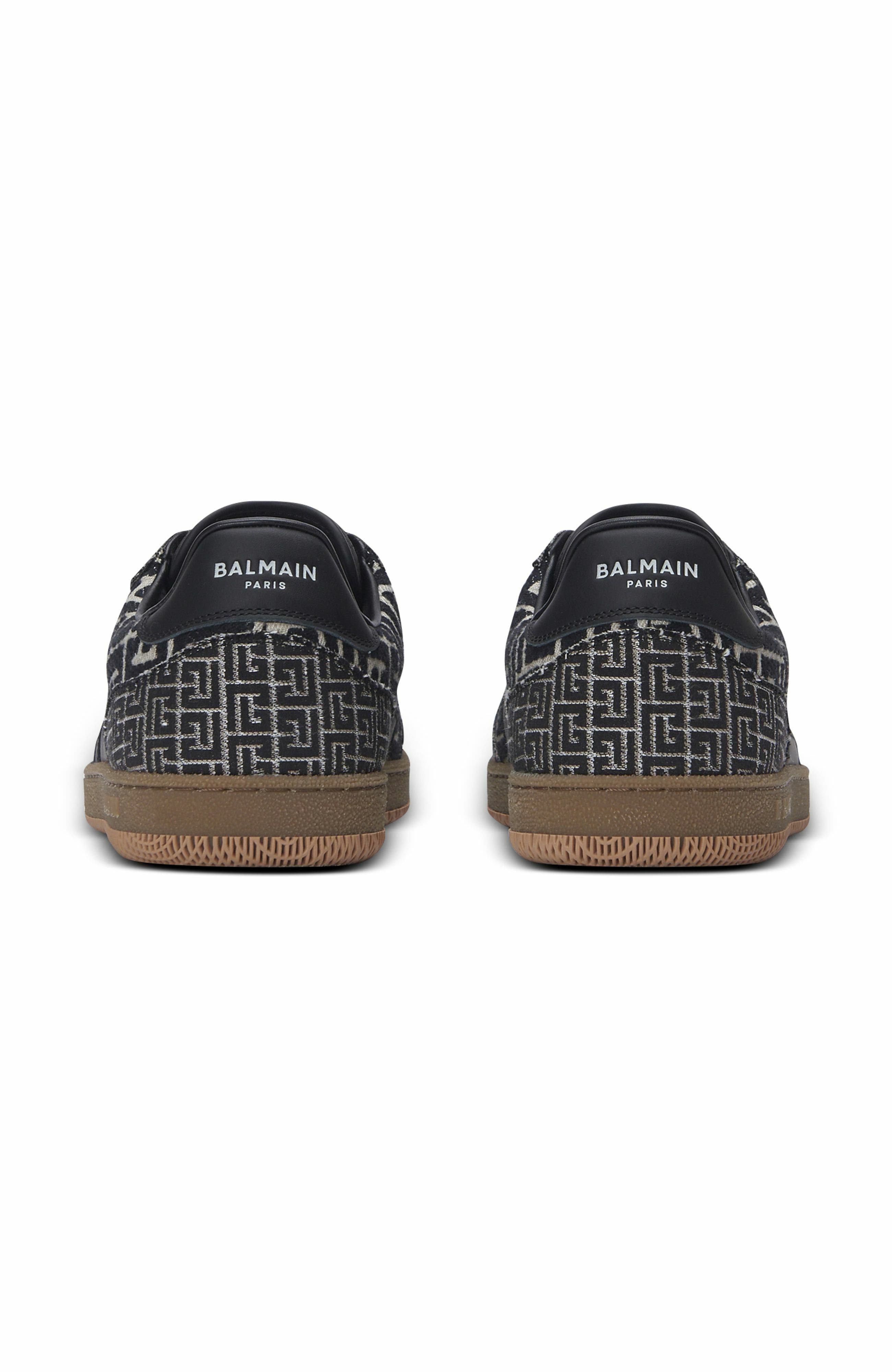 Balmain Swan Trainers In Pb Labyrinth Jacquard, Alternate, color, 